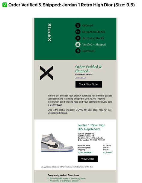 stockx receipt template free.